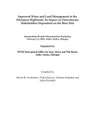 Improved Water and Land Management in the Ethiopian ... - WEAP