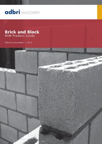 Adbri Masonary Brcik and Block Brochure - Shoalhaven Brick and Tile