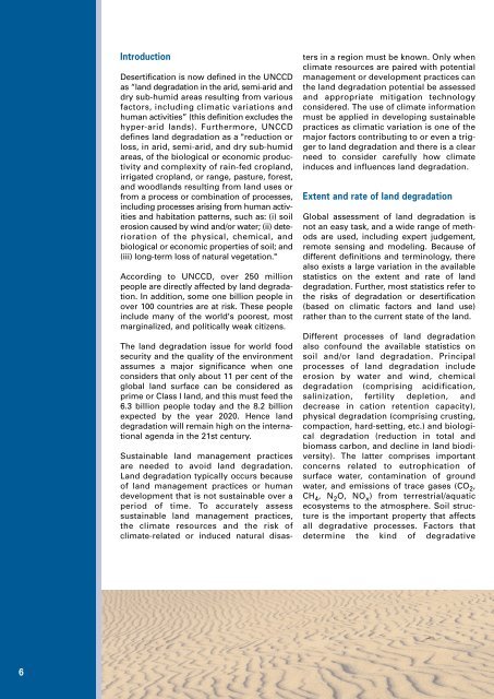 Climate and Land Degradation - WMO