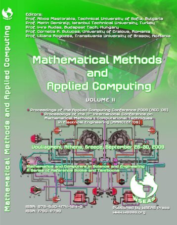 MATHEMATICAL METHODS AND APPLIED - Wseas.us