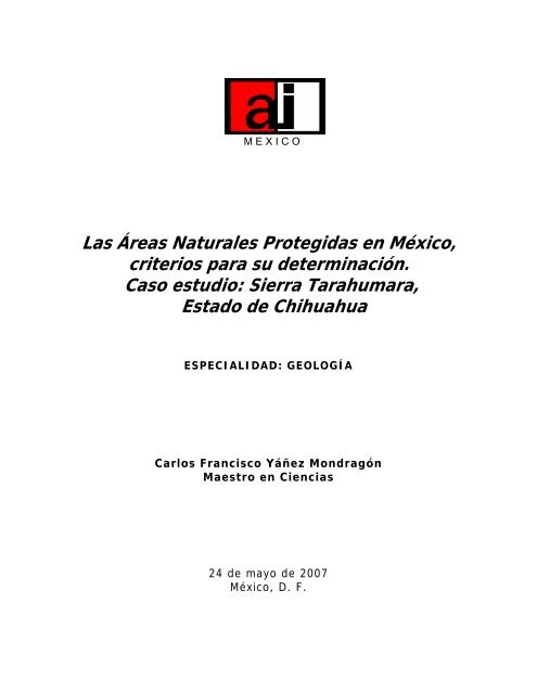 las areas naturales protegidas en mexico - Academia de IngenierÃ­a