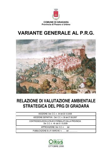 VARIANTE GENERALE AL P.R.G. - Comune di Gradara