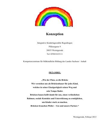 zur Konzeption der Integrativen Kita "Regenbogen" - Wernigerode