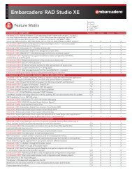 RAD Studio Feature Matrix - Arena Business Technology