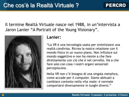 RealtÃ  Virtuale - Percro - Scuola Superiore Sant'Anna