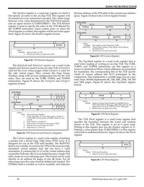 R4300i Product Information - MIPS Technologies, Inc.