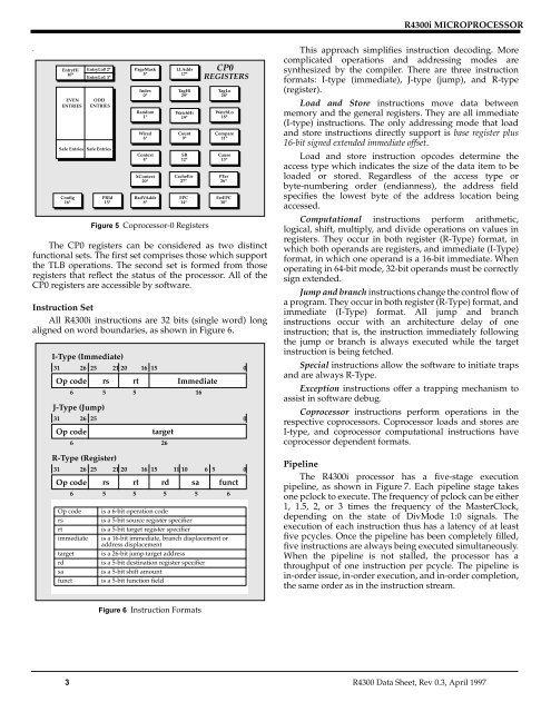 R4300i Product Information - MIPS Technologies, Inc.