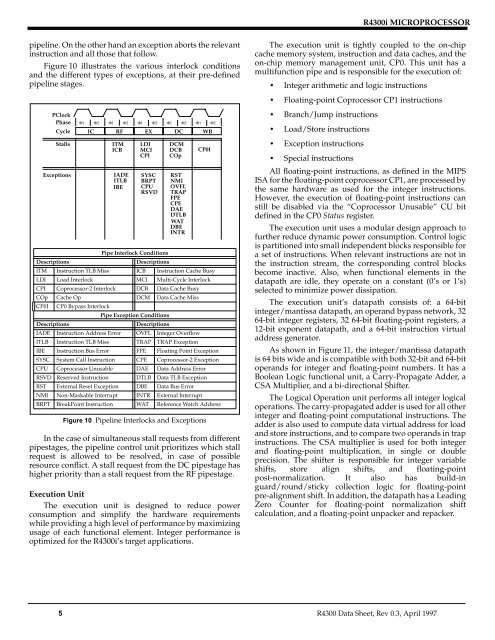 R4300i Product Information - MIPS Technologies, Inc.