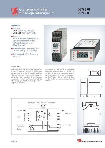 DGW 2.01 DGW 2.08 - Schuhmann Messtechnik