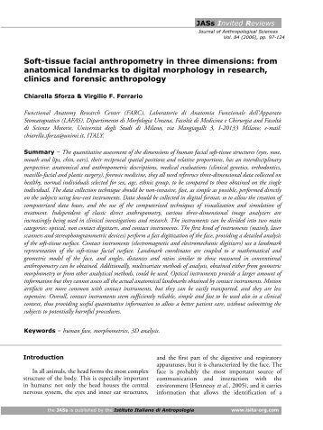 Soft-tissue facial anthropometry in three dimensions - Isita-org.com