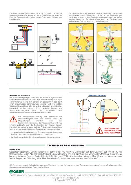 Wasserschlagdämpfer - Caleffi