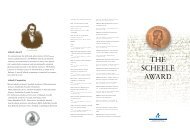 Scheele Award Scheele Committee - Apotekarsocieteten