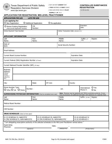 Application for Mid-Level Physician Registration/Renewal (PDF)