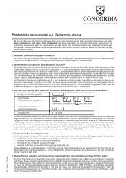 Produktinformationsblatt zur Glasversicherung (GL200a 7.2008)