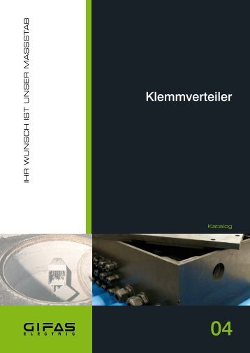 Register 4 Klemmverteiler - GIFAS W.J. GrÃ¶ninger ELECTRIC GmbH