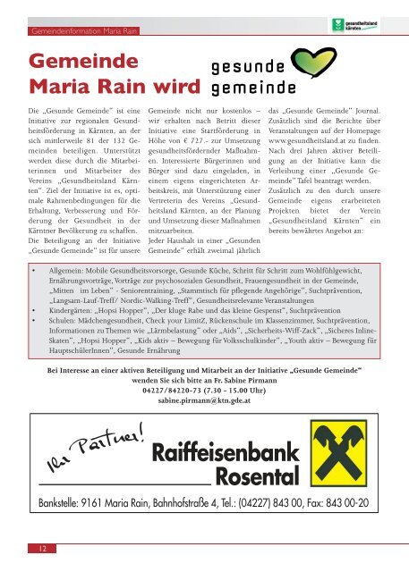 Maria Rain - Kleine Zeitung