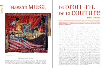 Hassan Musa, Le droit-fil de la couture - Pascal Polar