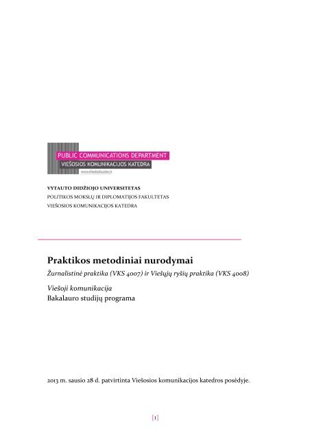 Viešoji komunikacija vdu Viešoji komunikacija vdu