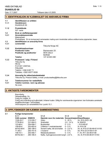 Safety Data Sheets - Flygt