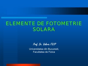 Presentazione di PowerPoint - Facultatea de Fizica