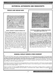 historical autographs and manuscripts - Scott J.Winslow Associates