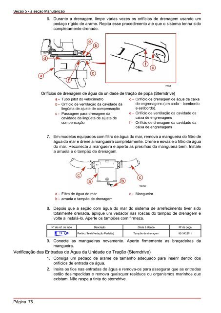 MANUAL DE OPERAÇÃO MANUTENÇÃO E GARANTIA - Mercury