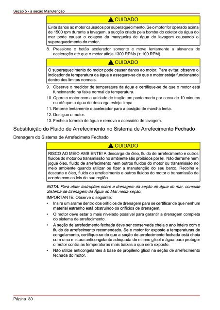 MANUAL DE OPERAÇÃO MANUTENÇÃO E GARANTIA - Mercury