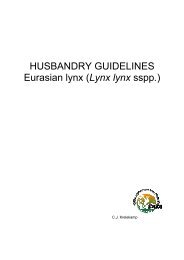 HUSBANDRY GUIDELINES Eurasian lynx (Lynx lynx sspp.)