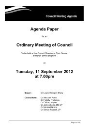 11 September 2012 Ordinary Meeting of ... - Bayside City Council