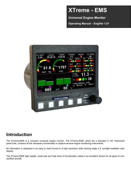 XTreme EMS Manual - MGL Avionics