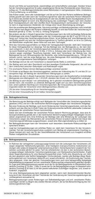 Kundeninformationsblatt zur Krankenversicherung