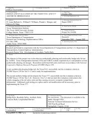 Design and Evaluation of the TxDOT F411 and T77 Aesthetic Bridge ...