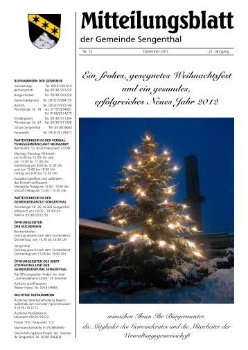 Dezember - Gemeinde Sengenthal