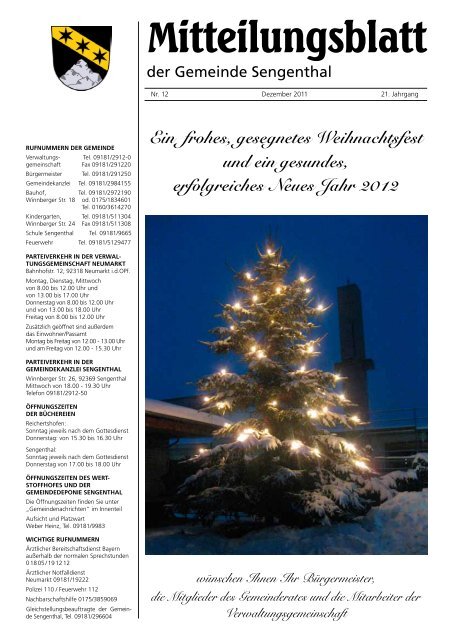 Dezember - Gemeinde Sengenthal