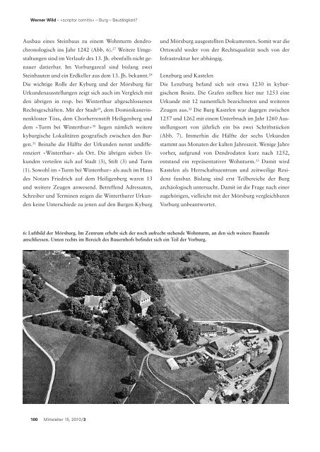 15. Jahrgang – 2010/3 Zeitschrift des Schweizerischen Burgenvereins