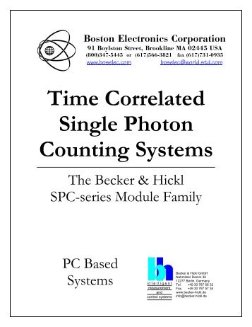 Time Correlated Single Photon Counting Systems - Boston ...