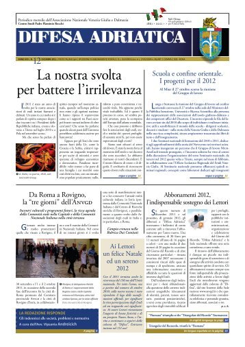 Il numero di Dicembre 2011 - Associazione Nazionale Venezia ...