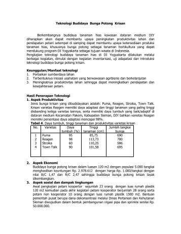 7. Teknologi Budidaya Bunga Potong Krisan