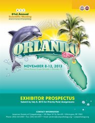 EXHIBITOR PROSPECTUS - 61st Annual Scientific Meeting