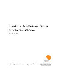 Report On Anti-Christian Violence In Indian State Of Orissa