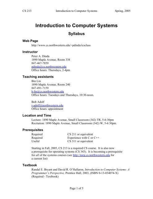 Introduction to Computer Systems