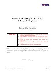 FTC200 & FTA/FTX Quick Installation & Jumper Setting Guide Ferrotec