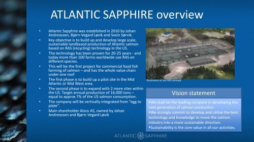 Atlantic Sapphire â 1000 ton Salmon production in ... - Tides Canada