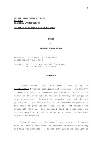 State v Salesh Kumar Verma HAC042S.07S - Law Fiji