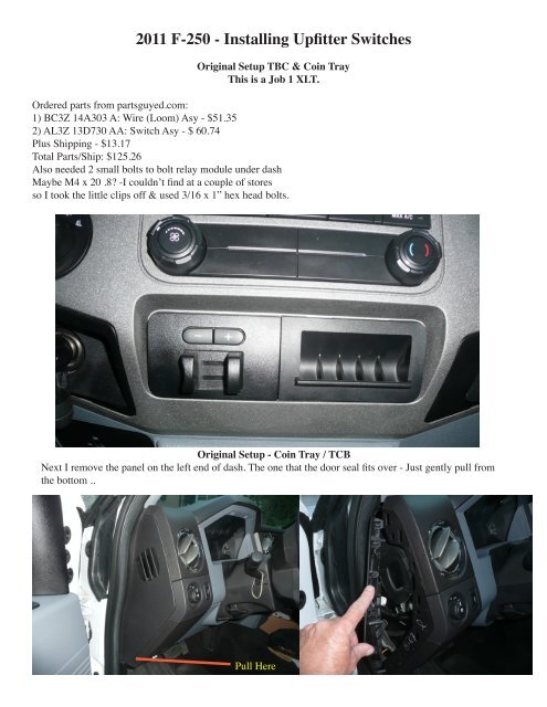 2011 F-250 - Installing Upfitter Switches - Ford Trucks