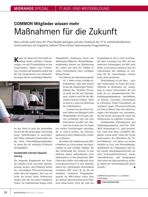 Spezialgebiete der Fertigung - Midrange Magazin