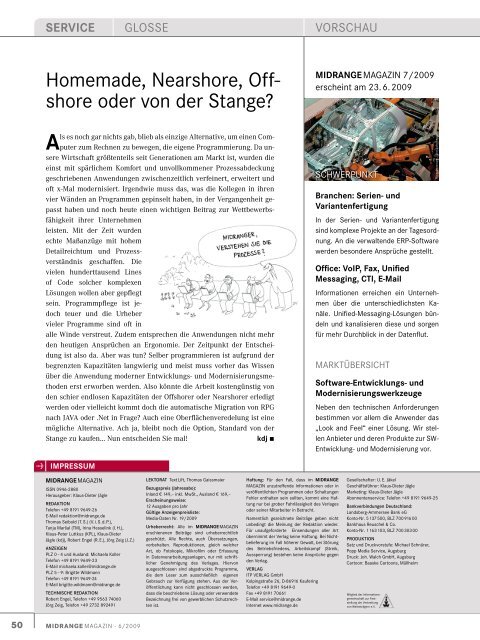 Spezialgebiete der Fertigung - Midrange Magazin