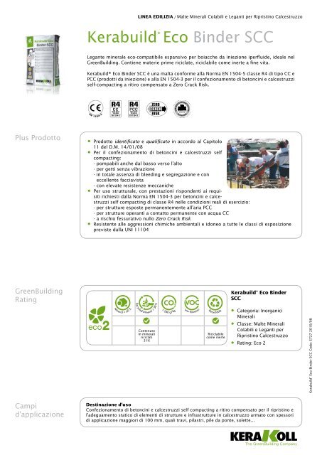kb eco binder scc.pdf - Maifredi Costruzioni