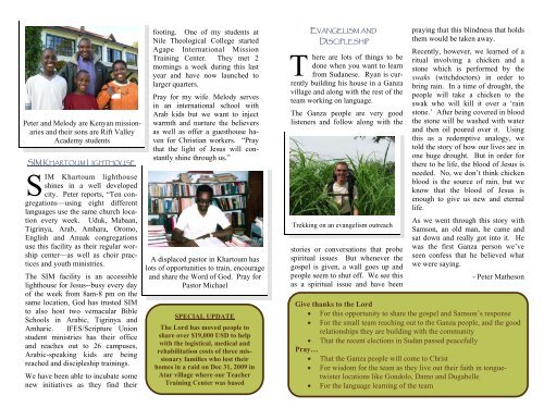 SIM Sudan Newsletter September-December 2010 - World ...