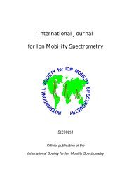International Journal for Ion Mobility Spectrometry - B & S Analytik ...